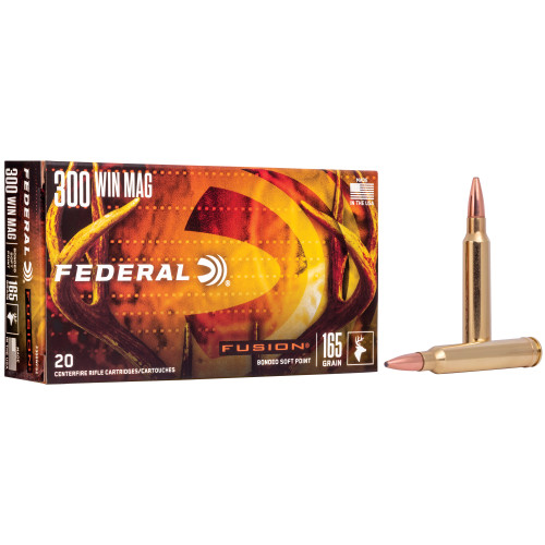 Federal Fusion 300 Win Mag Ammo 165 Grain Box of 20