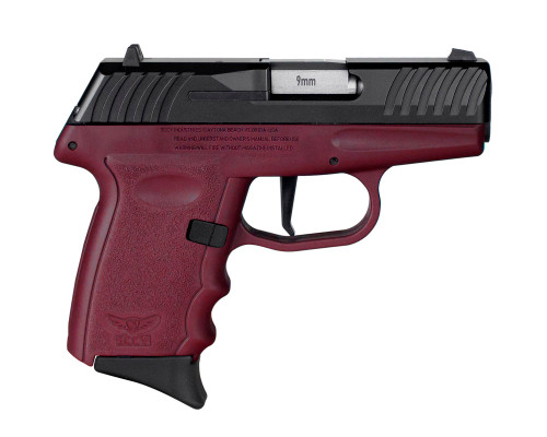 SCCY DVG-1 9mm Luger Pistol 3.1" Barrel 10+1 Round Black Slide Crimson Frame
