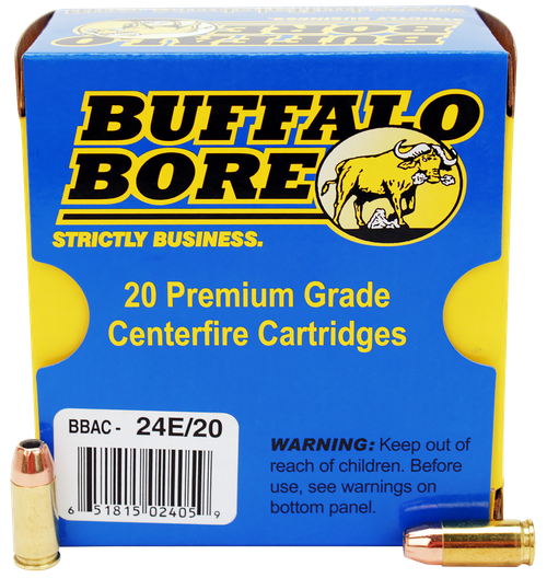 Buffalo Bore 9mm Luger +P Ammo 124 Grain Jacketed Hollow Point Box of 20