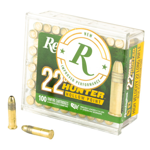 Remington Golden Hunter 22LR Ammo 40 Grain Plated Hollow Point Box of 100 - Image 1