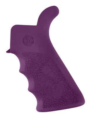 Hogue AR-15 Beavertail Grip Purple (OverMolded Rubber, Finger Grooves)