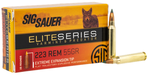 Sig Sauer Varmint & Predator Rifle Ammunition .223 Rem 55gr 3340 fps Box of 20