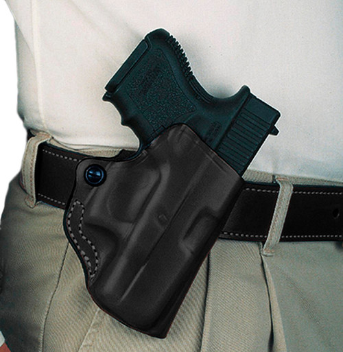 DeSantis Gunhide Mini Scabbard OWB Holster Right Hand Springfield Hellcat Leather Black