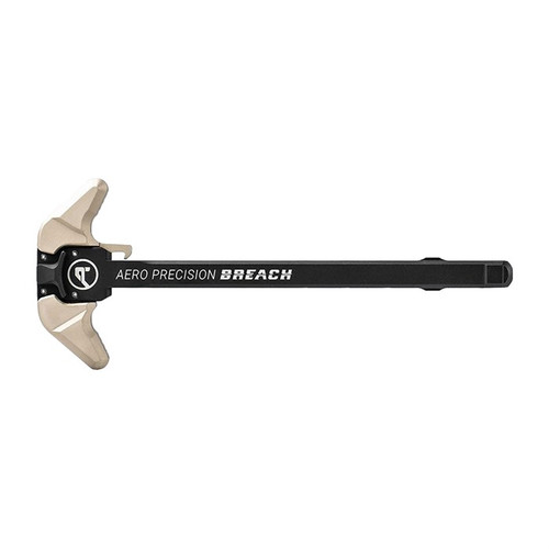 Aero Precision AR-15 Ambidextrous Charging Handle Large Lever Black/Tan Aero Precision AR-15 Ambidextrous Charging Handle Large Lever Black/Tan