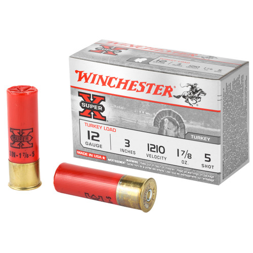 Winchester Super-X Turkey Loads Shotshells 3" 1-7/8 oz #5 1210 fps Box of 10