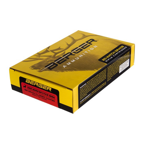Berger Bullets 300 Winchester Magnum Ammo 185 Grain Hybrid Boat Tail Box of 20 Berger Bullets 300 Winchester Magnum Ammo 185 Grain Hybrid Boat Tail Box of 20