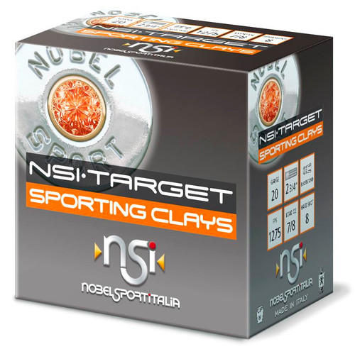 Eurosports Llc Noble Sport Target Sporting Clays 20 Gauge Ammo 2-3/4" #8 7/8 oz Box of 25
