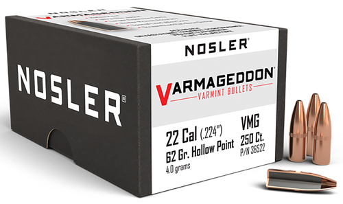 Nosler 22 Cal .224" 62gr FBHP 250/Box