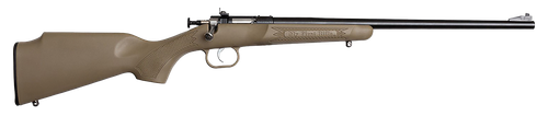 Crickett G2 Single Shot Youth Rifle 22 Long Rifle 16.125" Blued Barrel Black Frame Desert Tan Monte Carlo Stock