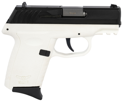SCCY CPX-2 9mm Luger Pistol 3.1" Barrel 10+1 Round Black Slide White Frame