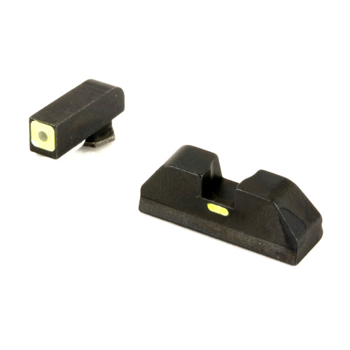 Ameriglo CAP Sight Set for Glock 20, 21, 29, 30, 31, 32, 36, 40, 41 Gen 1, 2, 3, 4 Square Front with Luminous Green Outline, Luminous Green Line Rear - Image 1