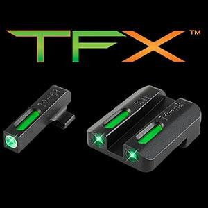 Truglo TFX Pro Sight Set Steyr M-A1, C-A1, S-A1, L-A1 Tritium/Fiber Optic Green with White Outline