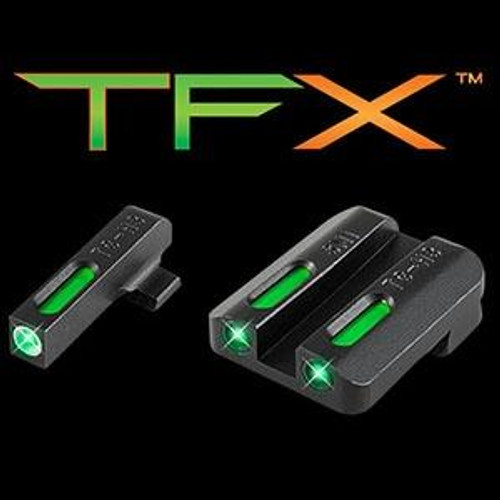 Truglo TFX Pro Sight Set Steyr M-A1, C-A1, S-A1, L-A1 Tritium/Fiber Optic Green with White Outline
