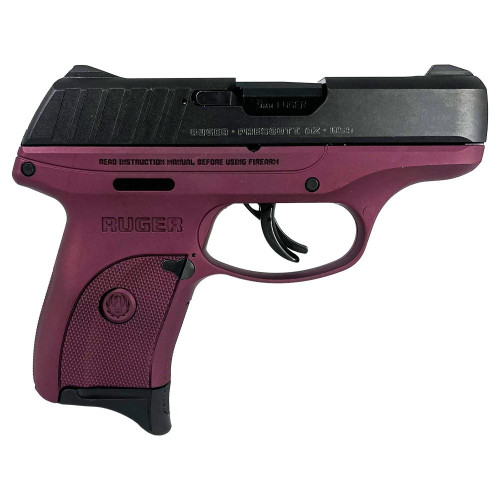 Ruger EC9s 9mm Luger Pistol 3.12" Barrel 7+1 Round Black (Black Cherry Frame)