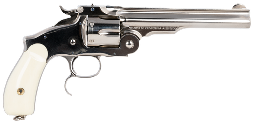 Taylor's & Company Russian 45 Colt Revolver 6.5" Nickel Barrel 6 Round Ivory Grip