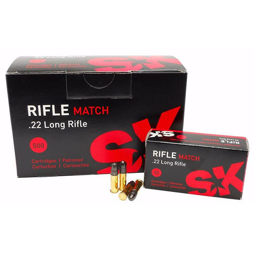 Skb Sports Sk Rifle Match 22LR Ammo 40 Grain Round Nose Box of 50
