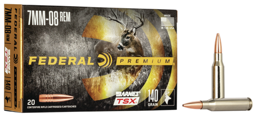 Federal Barnes TSX 7mm-08 Rem Ammo 140 Grain HP Box of 20