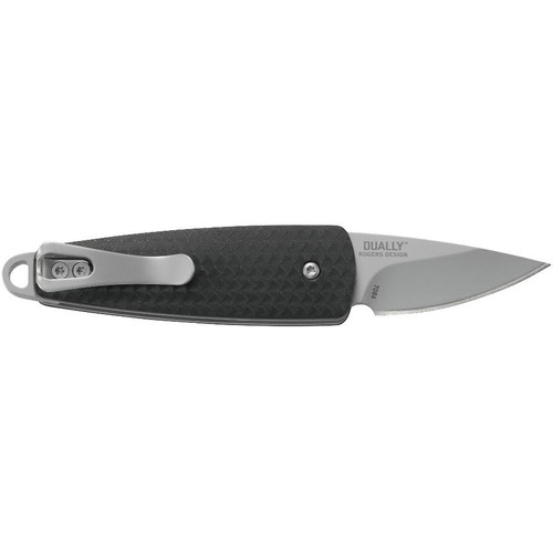 Columbia River Knife & Tool Dually Folding Knife, 1 7/10" Blade, Black