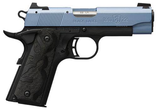 Browning 1911-22 Pistol 3.63" Barrel 10+1 Round Polar Blue Cerakote Slide Matte Black Frame