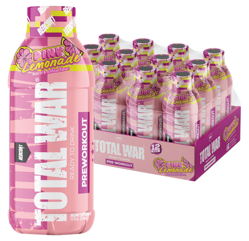 Redcon1 Total War Ready to Drink Pink Lemonade 12 Pack