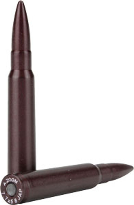 A-Zoom Action Proving Dummy Round, Snap Cap 7.7x58 Jap Aluminum 2PK - Image 1