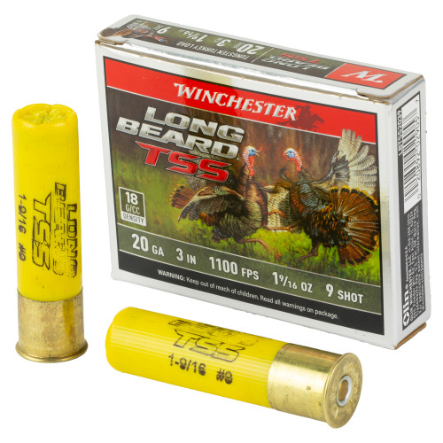 Winchester Long Beard TSS 20 Gauge Ammo 3" #9 Shot 5 Rounds - Image 1