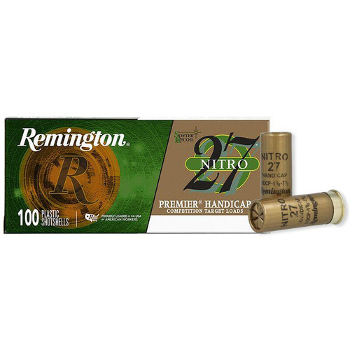 Remington Nitro 27 Target 12 Gauge Ammo 2-3/4" #8 1-1/8 oz 100 Rounds