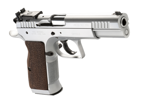 Tanfoglio Defiant Limited Pro .38 Super Pistol 4.80" Barrel 17+1 Round Hard Chrome Finish Brown Polymer Grip