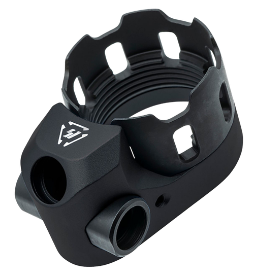 Strike Industries Tribus Extended Receiver End Plate with Enhanced Castle Nut Black