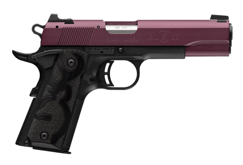 Browning 1911-22 Pistol 4.25" Barrel 10+1 Round Black Cherry Cerakote Slide Matte Black Frame