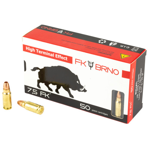 FK BRNO F5 7.5 FK Ammo 95 Grain Solid Hollow Point Lead Free Box of 50 - Image 1