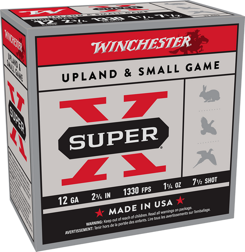 Winchester Super-X 12 Gauge Ammo 2-3/4" #7-1/2 Shot 1-1/4 oz Box of 25