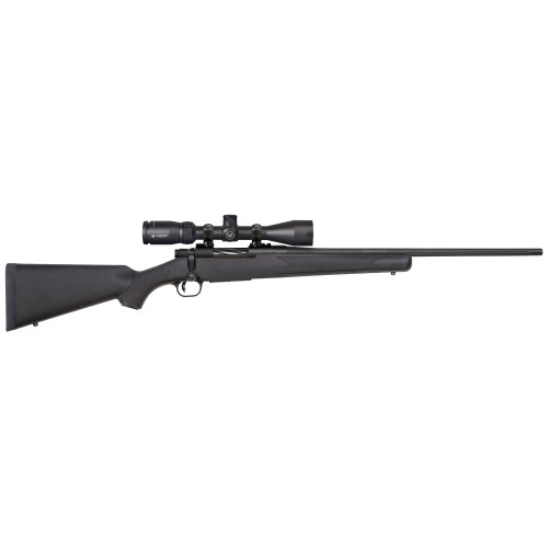 Mossberg Patriot Bolt Action Rifle 22-250 Remington 22" Fluted Matte Blue Barrel Black Frame Black Straight Grip Stock with Vortex Crossfire II Scope