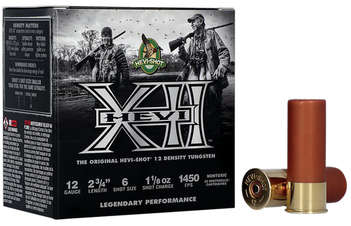 Environ Metal Inc HEVI-XII 12 Gauge Ammo 2-3/4" 1-1/8 oz #6 Shot 25 Rounds