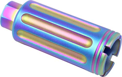 Guntec USA AR15 Flash Can Gen 2 Rainbow PVD Slim Line Cone Guntec USA AR15 Flash Can Gen 2 Rainbow PVD Slim Line Cone