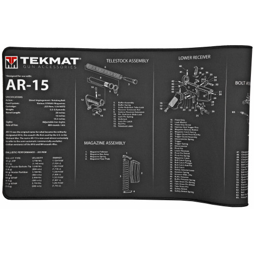 Tekmat Ultra Rifle Mat 15x44 Inch Black