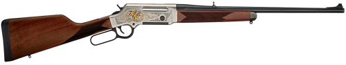 Henry Repeating Arms Long Ranger Lever Action Rifle .243 Winchester 20" Barrel Nickel Plated Receiver with 24k Gold Inlay