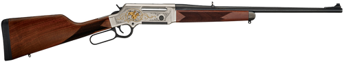 Henry Repeating Arms Long Ranger Lever Action Rifle .243 Winchester 20" Barrel Nickel Plated Receiver with 24k Gold Inlay
