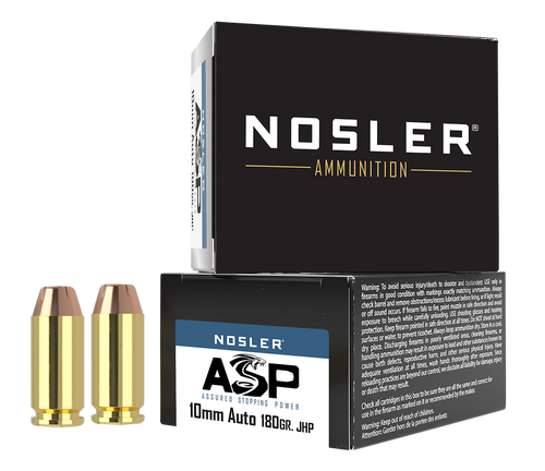 Nosler Match Grade 10mm Auto Ammunition 180 Grain JHP 20/ct