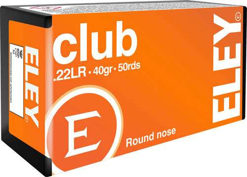 ELEY CLUB 22LR 40GR. ROUND NOSE 50 PACK