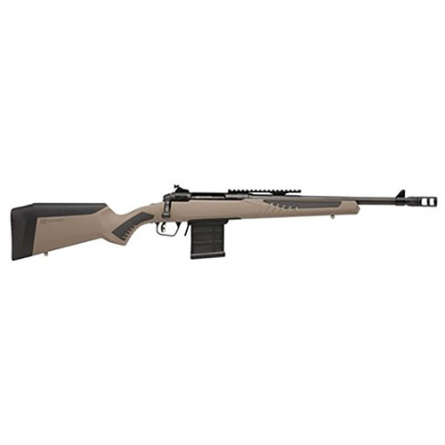 Savage Arms 110 Scout Bolt Action Rifle 450 Bushmaster 16.5" Matte Black Barrel FDE Stock
