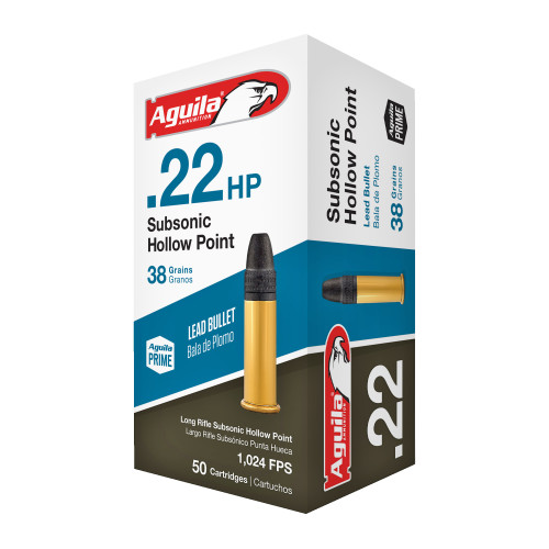 Aguila 22LR Ammo 38 Grain Hollow Point Box of 50