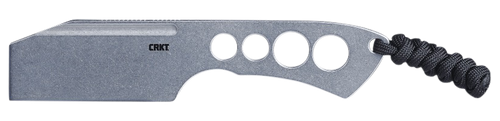 CRKT Razel Chisel Fixed Blade Knife 2" Chisel Point 8Cr13MoV Stonewashed Blade Stainless Steel Handle Silver