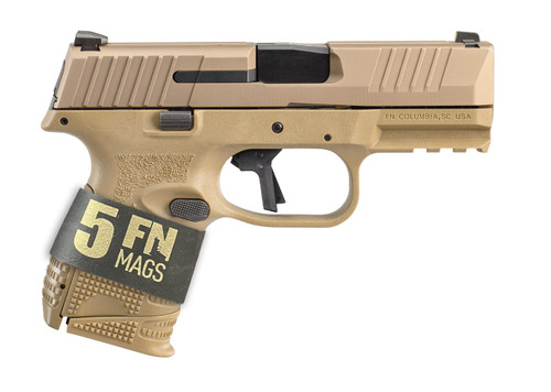 FN 509 Compact 9mm Luger Pistol 3.7" Barrel 15+1 Round Black