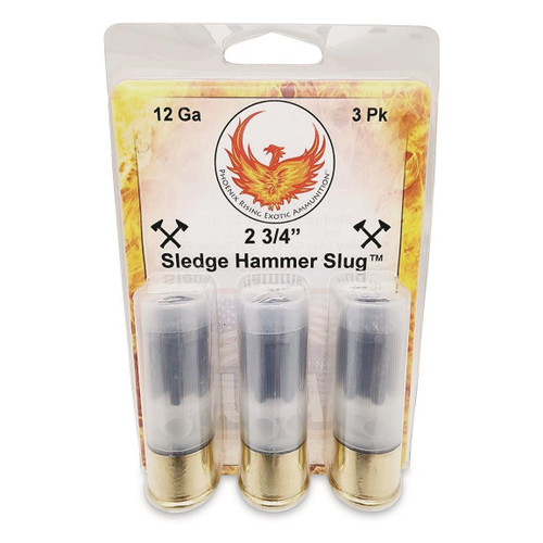 Personal Security Products Sledge Hammer 12 Gauge Ammo 2-3/4" 685 Grain Slug 3 Count