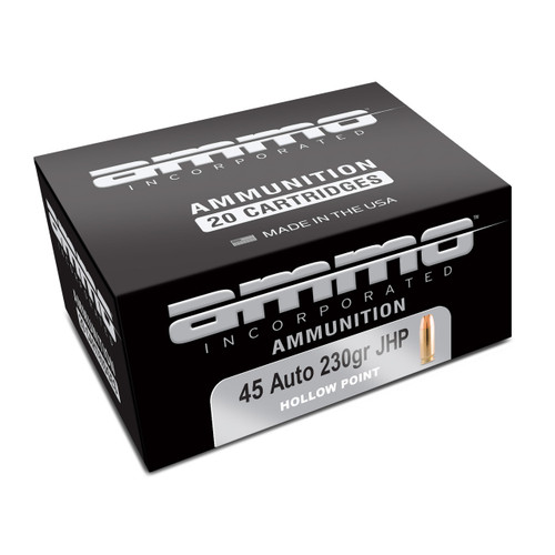 Ammo Inc. 45 ACP Ammo 230 Grain Jacketed Hollow Point Box of 20