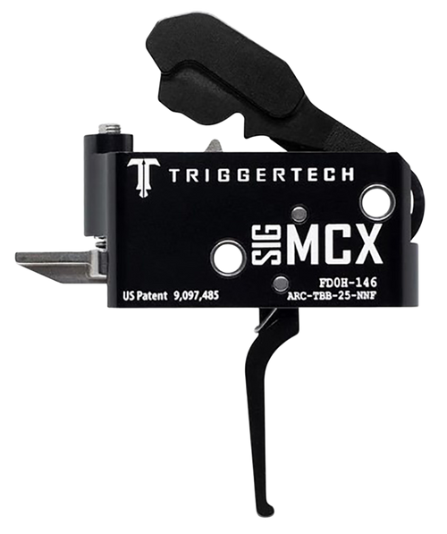 TriggerTech ARCTBB25NNF Adaptable Two-Stage Flat Trigger Sig MCX 2.5-5 lbs Black TriggerTech ARCTBB25NNF Adaptable Two-Stage Flat Trigger Sig MCX 2.5-5 lbs Black