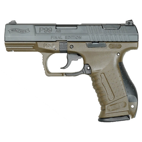 Walther P99 AS Final Edition 9mm Pistol 4" Barrel 15+1 Round OD Green