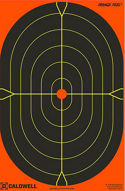 Caldwell Shooting Supplies Silhouette Targets 12x18 Inch Orange Peel 5 Pack