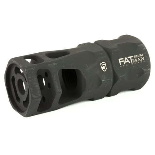Phase 5 Weapon Systems FATman Hex Brake 7.62x51/.308/300BLK 5/8x24 Thread Black